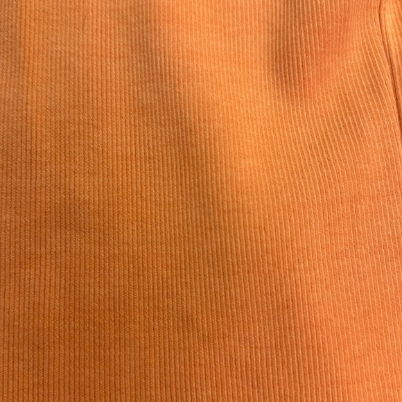 Old Navy Ribbed Athletic Orange Dress Split Hem Cotton Blend Stretchy XXL - Picture 5 of 8